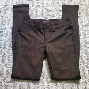 NWOT GLO Jeans Black Glitter Pants Size 1